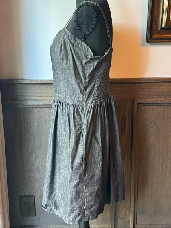 Vans Charcoal Gray Zip-Front Mini Sundress xl - Image 3