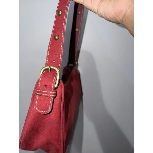 Vintage Y2K-era XOXO Red Mini Shoulder Bag Purse Gold Accents P - Image 3