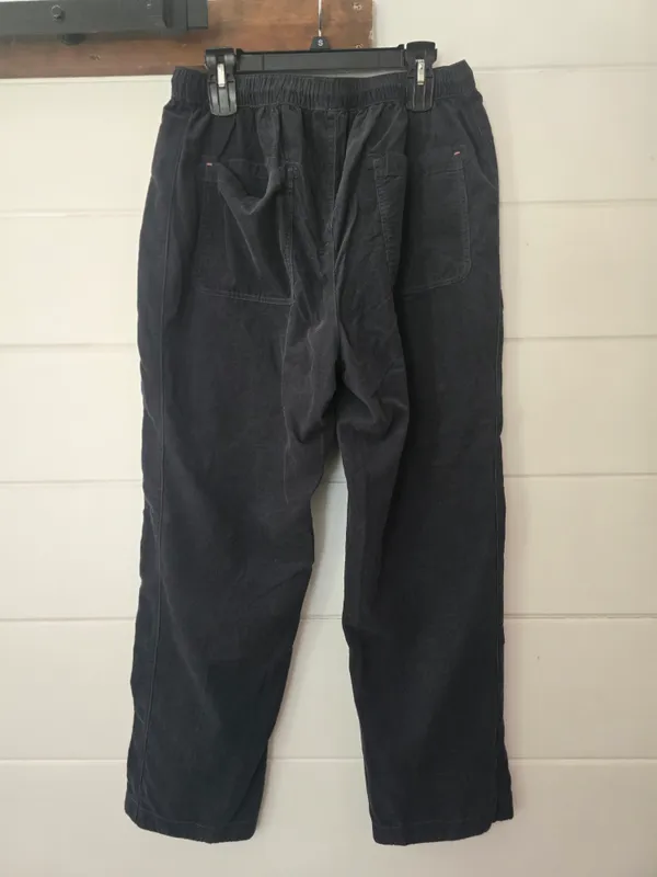 Pilcro "The Cottage" Black Drawstring Waist Pants with Coral Stitching L - Image 7