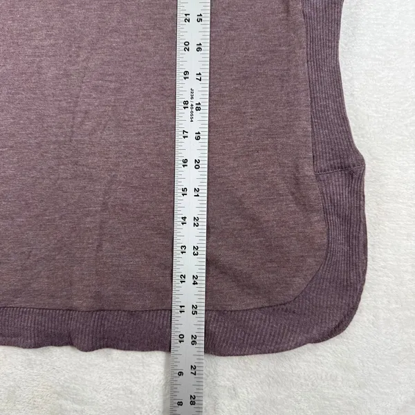 Charlie Paige Womens Heathered Plum Ribbed Side Panel Long Sleeve Top NWT Small - Image 6
