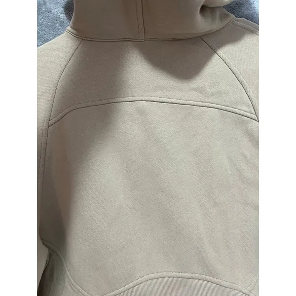 Lululemon Scuba Oversized Half Zip Hoodie Trench Tan Cotton Blend Women’s XS/S - Image 4