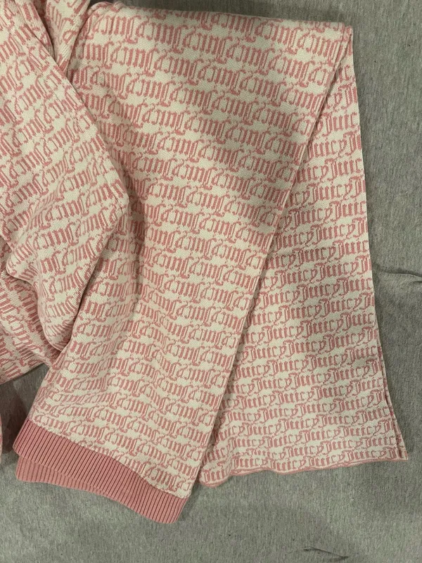 Juicy Couture Pink Logo Zip-Up Hoodie Sweater with Sweat Pants Set - Image 3