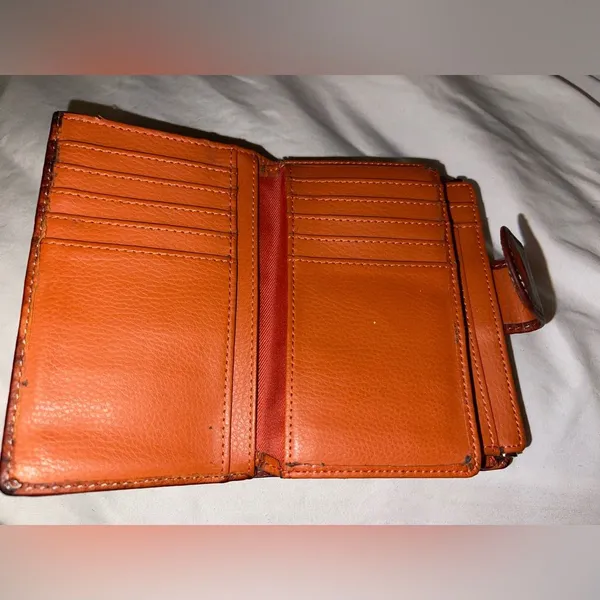 Vintage Brown Leather Wallet Genuine Leather AS IS - Image 6