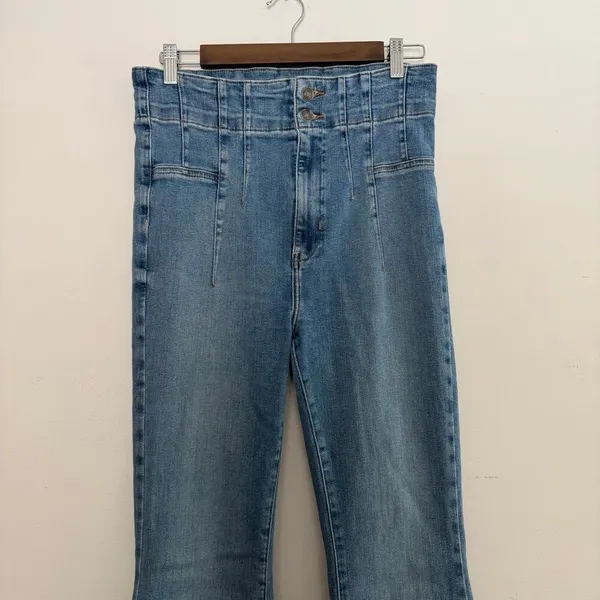 We the Free Jayde Flare Jeans High Rise Flare Leg Boho‎ Denim Jeans Size 30 - Image 3