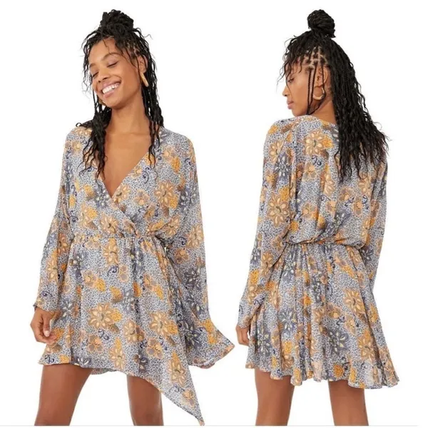 Free People Teegan Mini Dress boho size Small - Image 2
