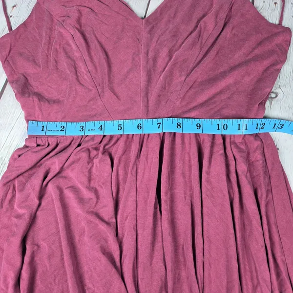 Silence + Noise Burgundy Burnout Backless Strappy Jumpsuit Romper Size‎ L - Image 7