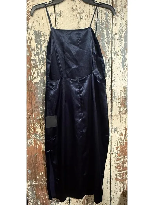 NWT Lulu's Kaisley navy Blue Satin Backless Midi Dress Medium - Image 7