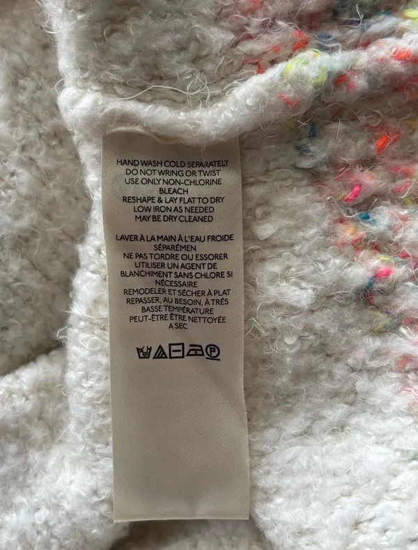 Free People Stardust Multicolored Sweater Sz M Confetti Knit Mock Neck Cropped - Image 7