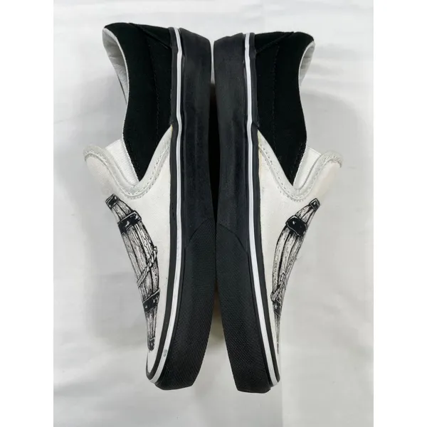 Vans Slip On Shoes Barrel Print SKU 7511 Size 7.5 - Image 2