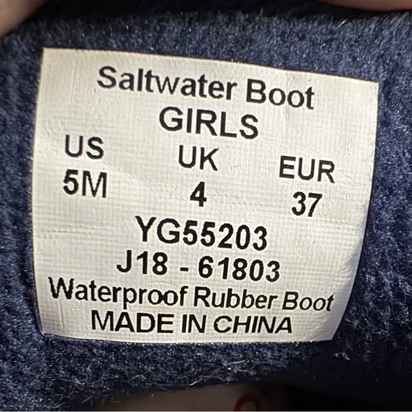 Sperry Saltwater Duck Boots Blue and‎ Brown Size 5M - Image 6