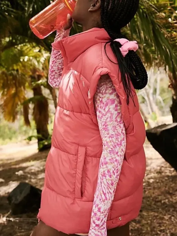 Free People Movement In A Bubble Puffer Vest in Fruit Punch Size: XS - Image 2
