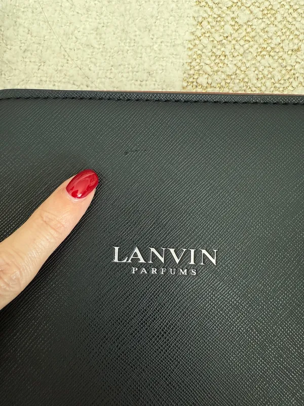 Lanvin Black and Brown Cosmetic Bag - Image 6