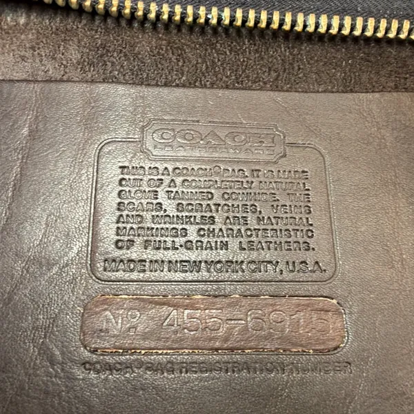 RARE Coach 1970's Vtg Brown Leather Bonnie Cashin Sm Briefcase Bag Made in NYC! - Image 9