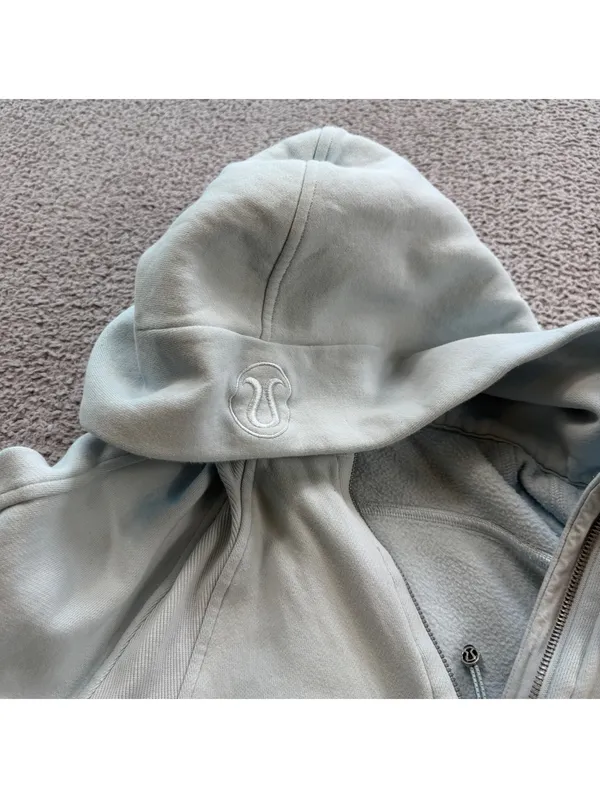 Lululemon Scuba Half Zip Hoodie XS/S Light Blue Cropped - Image 5