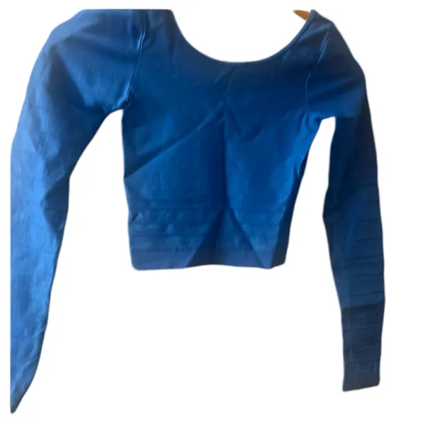 90’s vintage 2 piece Bebe’s blue bandage skirt crop top (photo-2016) - Image 6