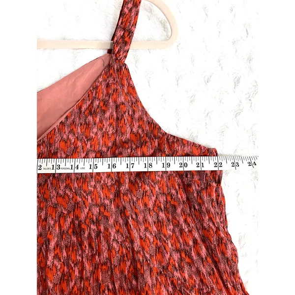 Joie Red Tea Rose Printed Bondi Tiered Cotton Summer Boho Midi Dress XL - Image 8