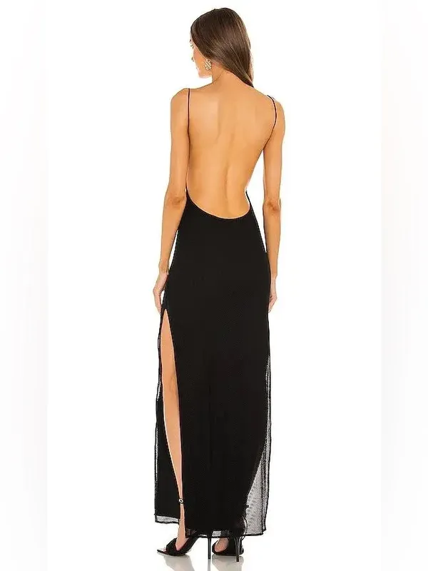 NWT Michael Costello X Revolve Nolan Maxi Dress Black Small - Image 4