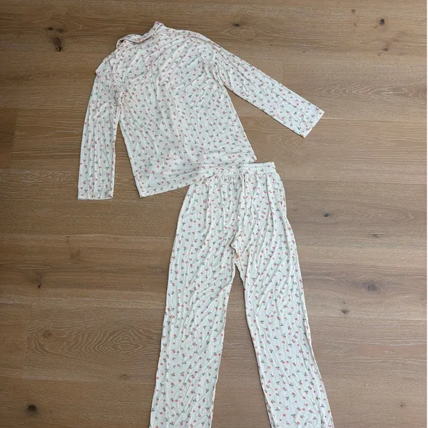 Sunny De PJ Set Snug & Cozy Size XXS Butter Peach & Green Frosted Petal - Image 3