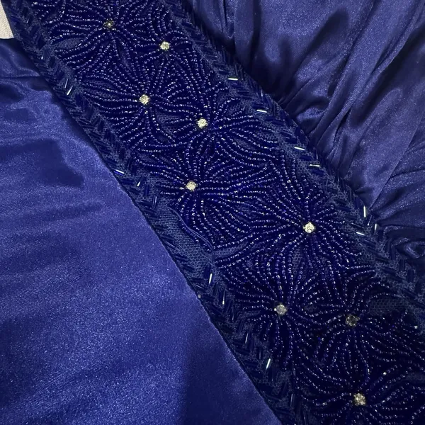 B. Darlin Royal Blue Formal Gown Size 1/2 Junior Prom Dress Side Cutout Ruched - Image 10