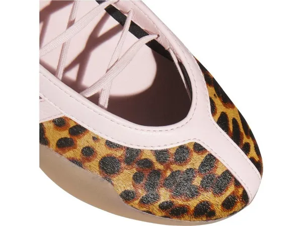 adidas Leopard Print Ballet Flat with Pale Pink Stripes - Image 3