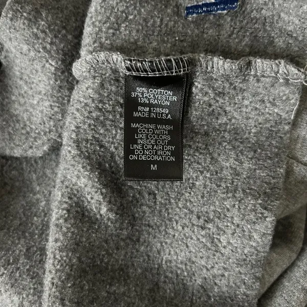 Aviator Nation Bolt Stitch Chevron Stripes Split Neck Crop Hoodie Gray Medium - Image 8