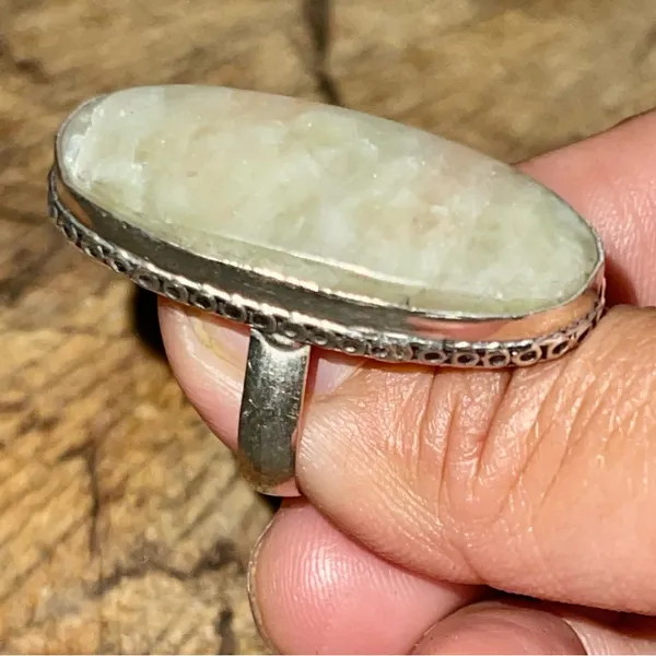 Citrine Quartz Ring Size 8 1/4 Green - Image 5