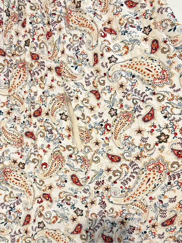 Moda floral Paisley Maxi Skirt cream size 2X - Image 7
