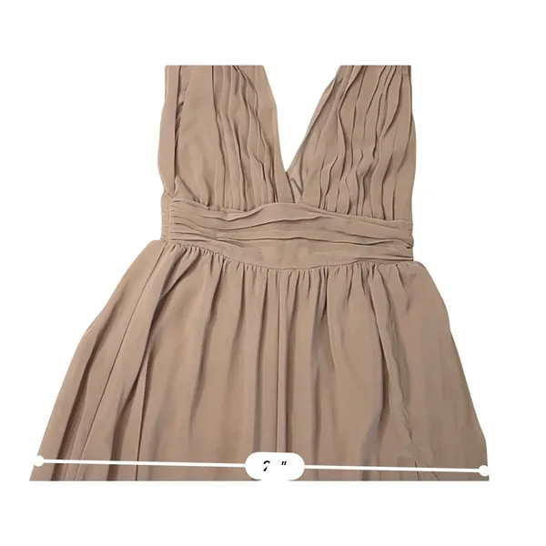 Lulu's Heavenly Hues Taupe Blush‎ Gown Maxi Long Dress MEDIUM NWT Formal - Image 9
