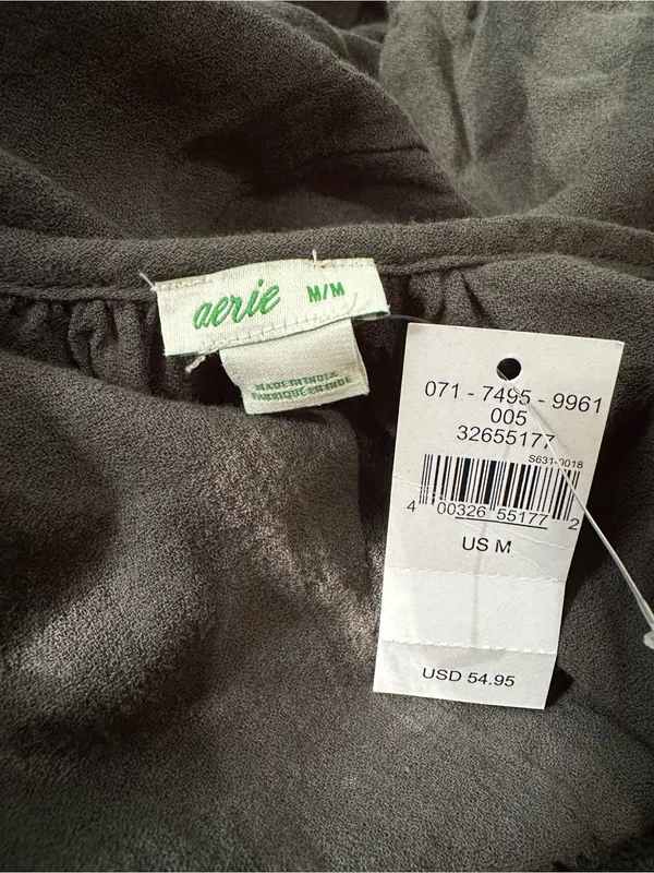 Aerie NWT Gray Crochet‑Detail Dress – Size Medium - Image 8