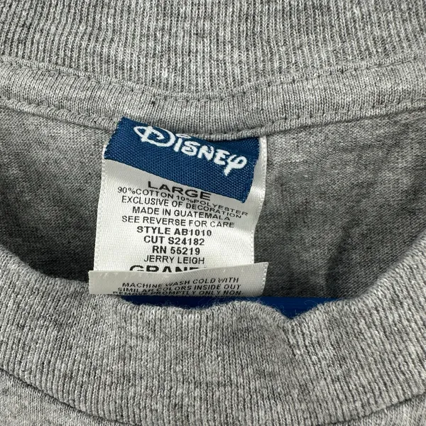 Disney‎ World Size Large Shirt Gray Mickey Minnie Mouse Florida Crew Neck Tee - Image 4