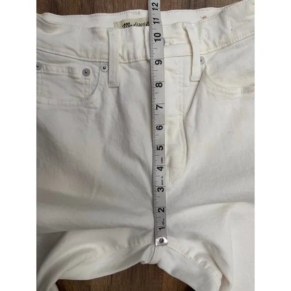 Madewell Perfect Vintage Wide Leg Crop Jeans White High Rise Size 23 - Image 8