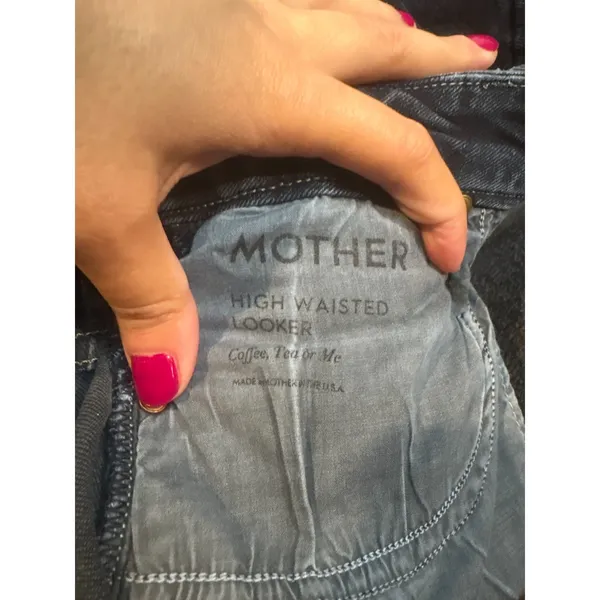 Mother Denim High Waisted Looker Jeans in Coffee, Tea or Me - Image 3