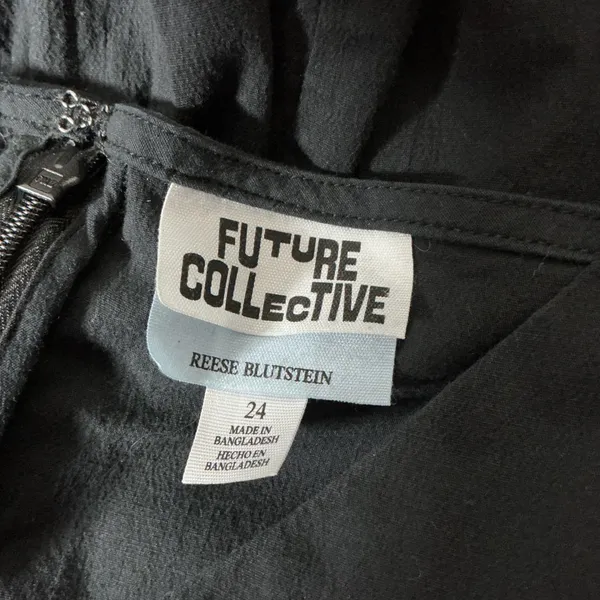 Future Collective Reese Blutstein Minimalist Black Tiered Maxi Dress Plus‎ Sz 24 - Image 5
