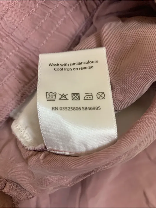 Sweaty Betty Pink Cupro Wide Leg Track Pants White Stripe Athleisure Small - Image 5