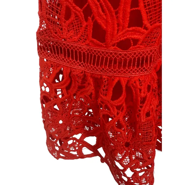 NWT ASTR the Label Lattice Inset Sleeveless Lace Fit & Flare Mini Dress Sz Small - Image 12