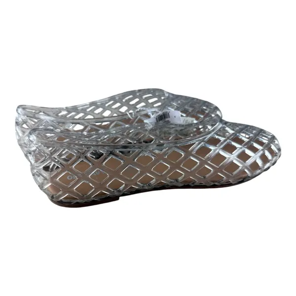 Old Navy Womens Caged Jelly Flats Clear Diamond Lattice Slip On Shoes Size 10 - Image 2
