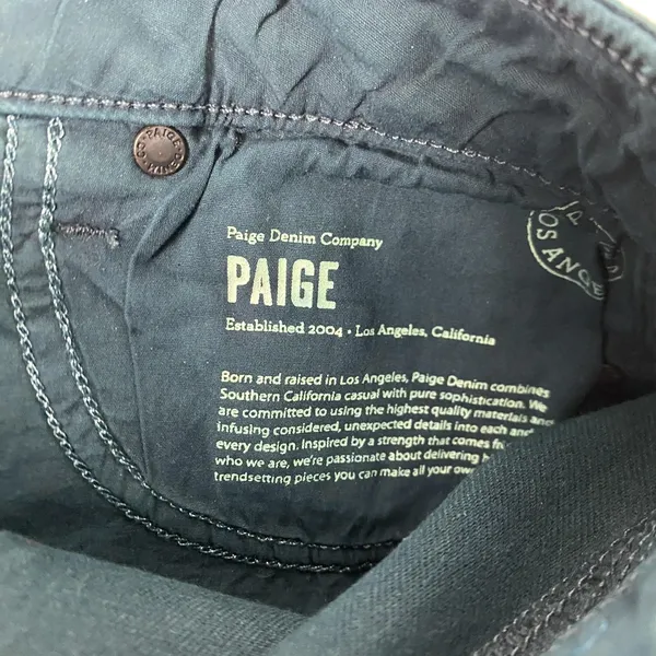 Paige Jeans‎ Womens 27 Blue Medium Wash Skinny Low Rise Stretch Denim Made USA - Image 2