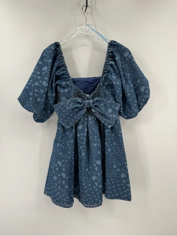 Avec Les filles Heart Puff Sleeve Babydoll Minidress size xs - Image 5