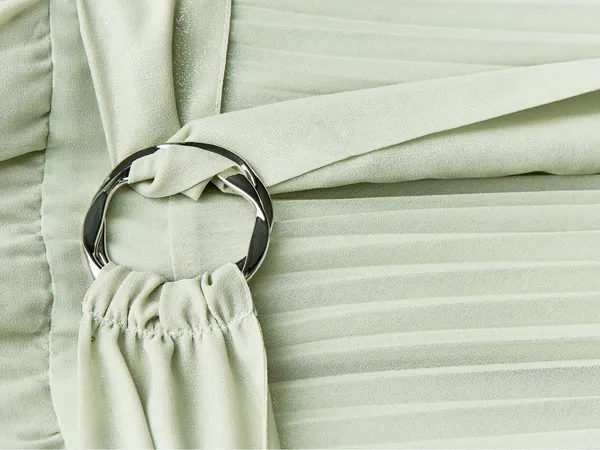 Zara Light Sage Green Wrap Robe Dress - Image 8