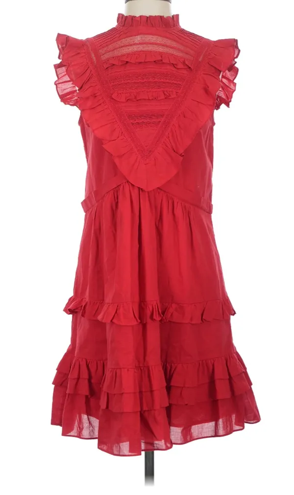 Pomander Tuckernuck Place Cecelia Red Lace Dress - Image 4