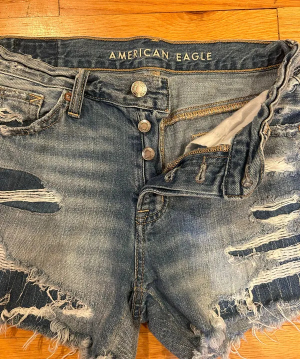 High Waisted Denim Shorts - Image 4