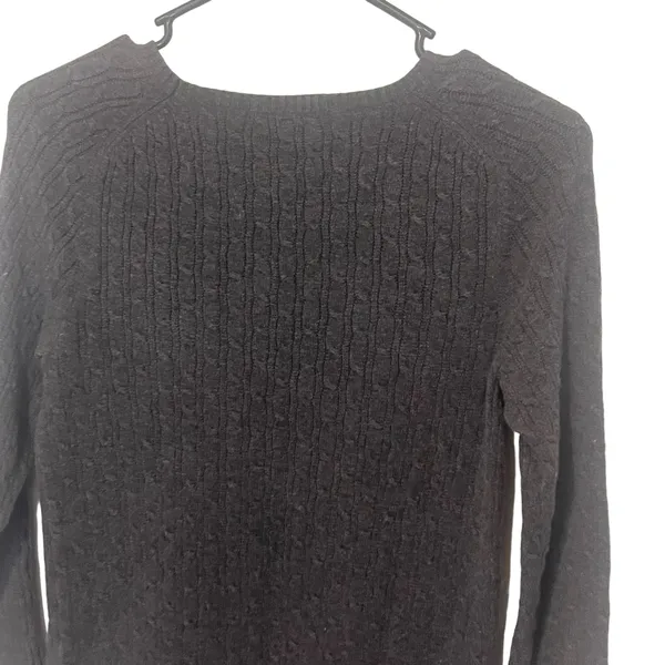 Gap Women's Size Small‎ Grey Fisherman Knit Cotton Sweater - Image 8