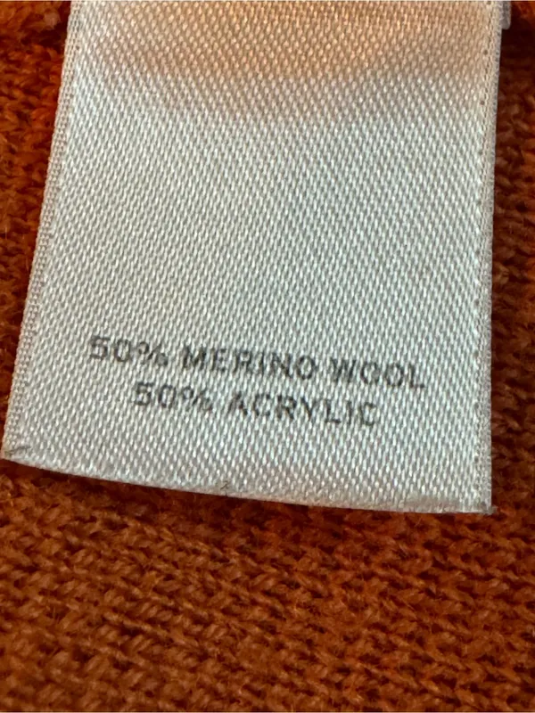 Halogen Orange wool blend Knit Blazer large - Image 7