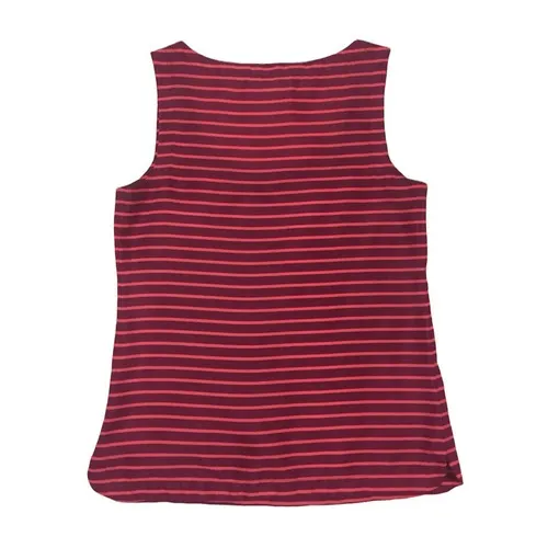LOFT‎ Red Orange Striped Sleeveless Blouse Size XS - Image 2