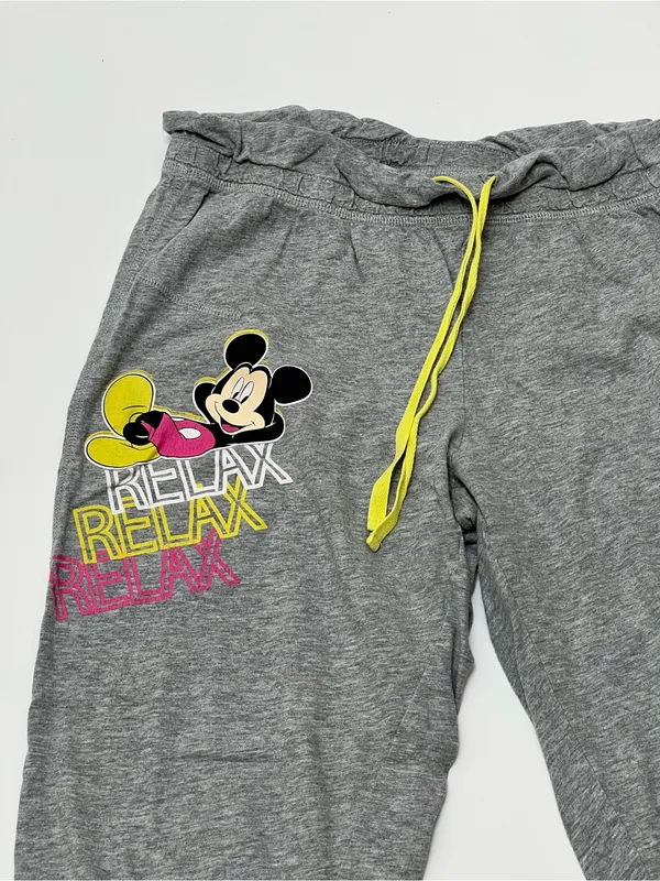 Disney Mickey Mouse Relax Gray Pajama Pants Women’s Medium - Image 2