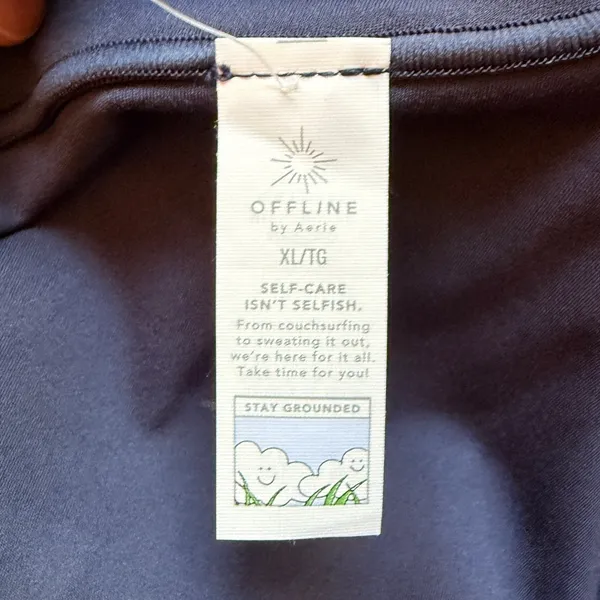OFFLINE by Aerie Real Me 7/8 Leggings High Rise Crossover Waist Navy Blue XL - Image 8