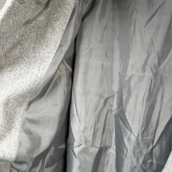 Coffee Shop NY Jacket Women's 2X Gray Full Zip Faux Fur Lined Hood Pockets NWOT - Image 4