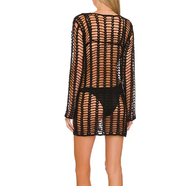 Superdown‎ Miranda Crochet Beach CoverUp Mini Dress Women’s Sz S - Image 2