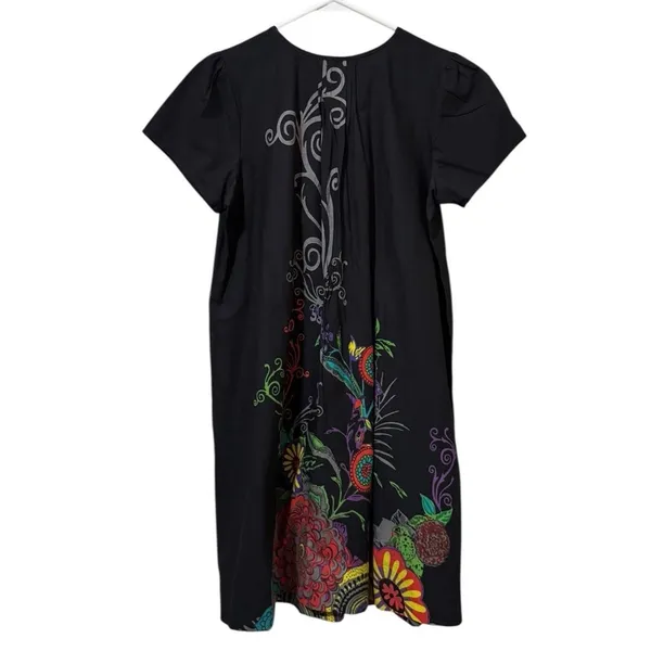 The Paragon Women Size Small Floral Dress Cotton Summer‎ Pleated Short Sleeve - Image 2