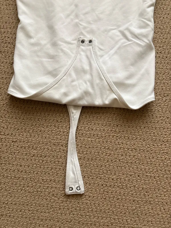 Abercrombie Bodysuit Tank Top White - Image 2